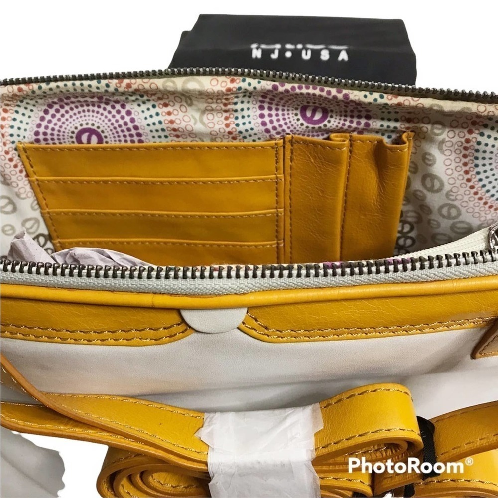 Latico leather colorblock Tate shoulder bag metallic white and gold colors NWT - Picture 8 of 12